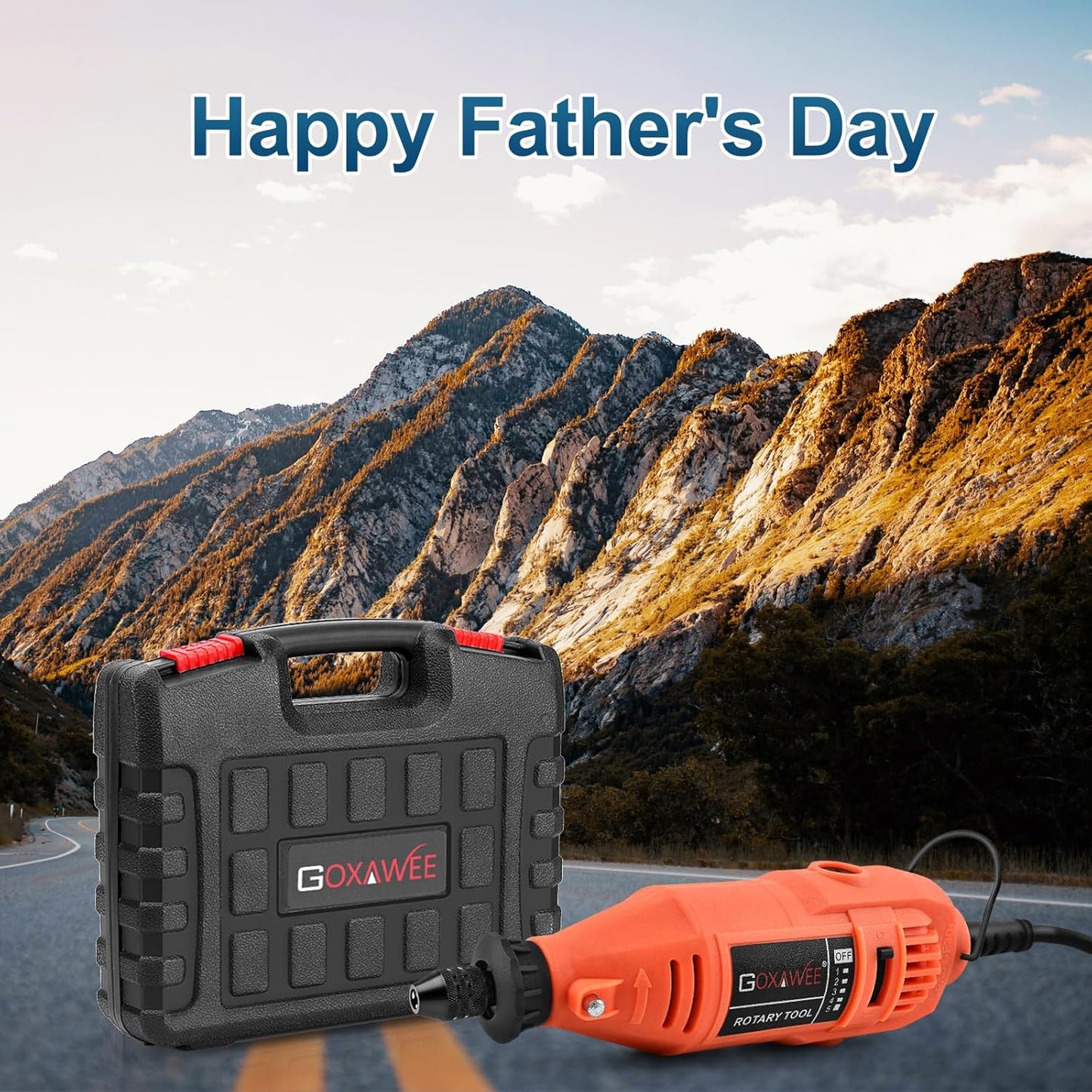 GOXAWEE Adjustable Power Rotary Tool, 30000 RPM 5 Speed, 130W, 110-120V, 140 Piece, G4007Y