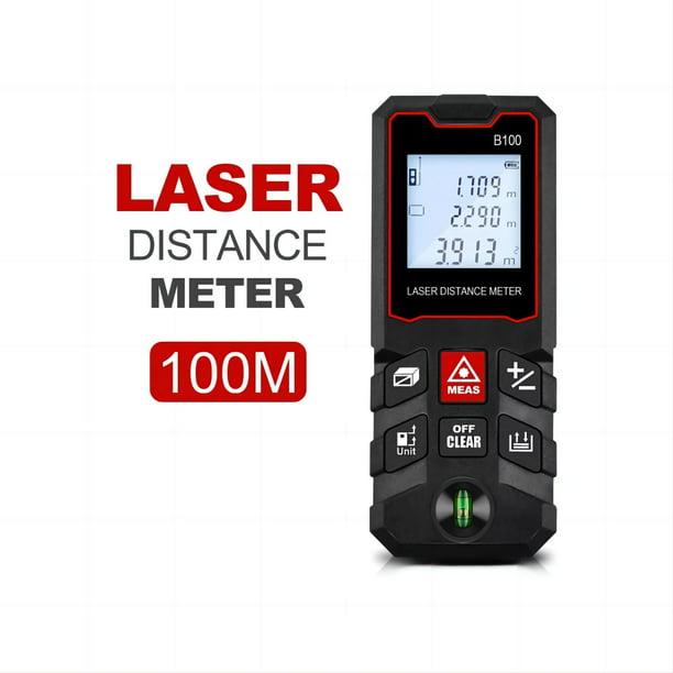 GOXAWEE Laser Measure, 328Ft Digital Laser Distance Meter with Bubble Levels