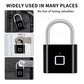 GOXAWEE Smart Fingerprint Padlock, New Anti-Theft Waterproof Safety Electronic Lock, for Dormitory Door, Gym Locker, School Locker, Backpack, Suitcase, Luggage