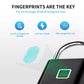 GOXAWEE Smart Fingerprint Padlock, New Anti-Theft Waterproof Safety Electronic Lock, for Dormitory Door, Gym Locker, School Locker, Backpack, Suitcase, Luggage