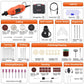 GOXAWEE Adjustable Power Rotary Tool, 30000 RPM 5 Speed, 130W, 110-120V, 140 Piece, G4007Y