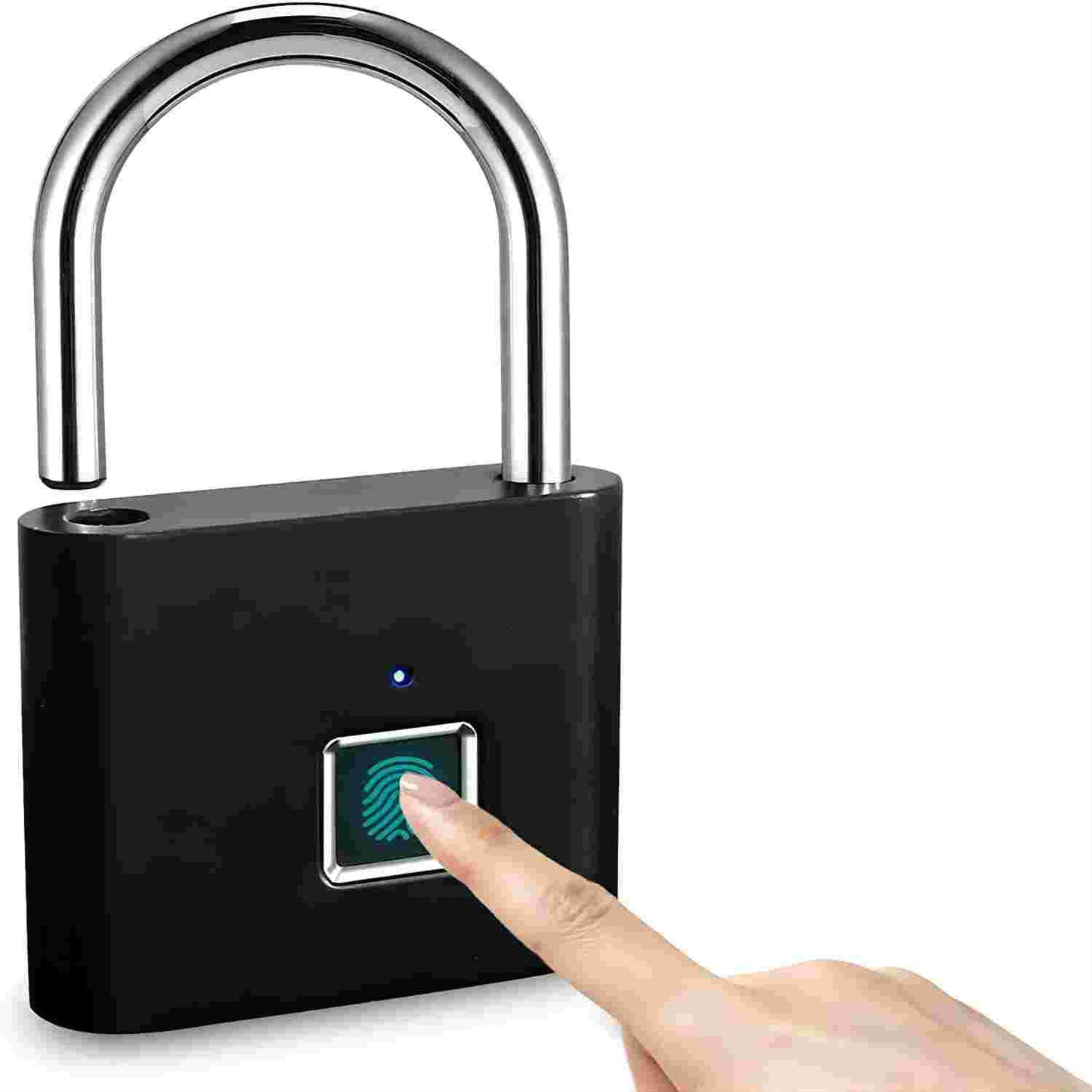 GOXAWEE Smart Fingerprint Padlock, New Anti-Theft Waterproof Safety Electronic Lock, for Dormitory Door, Gym Locker, School Locker, Backpack, Suitcase, Luggage