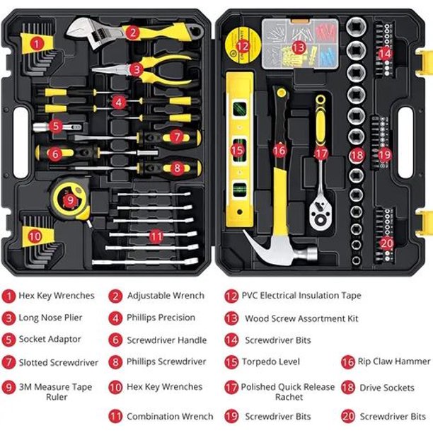 GOXAWEE 108-Piece Machine Tool Set