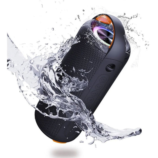 Sacoll Portable Bluetooth Speaker, IPX6 Waterproof, Wireless Speaker with LED light, 24H Ultra-long Playtime