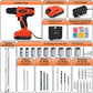 Juemel 20V Cordless Drill Driver with 100Pcs Accessories