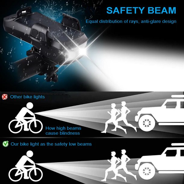 1000LM Bike Light with 4000mA Usb Rechargeable Bicycle Lights