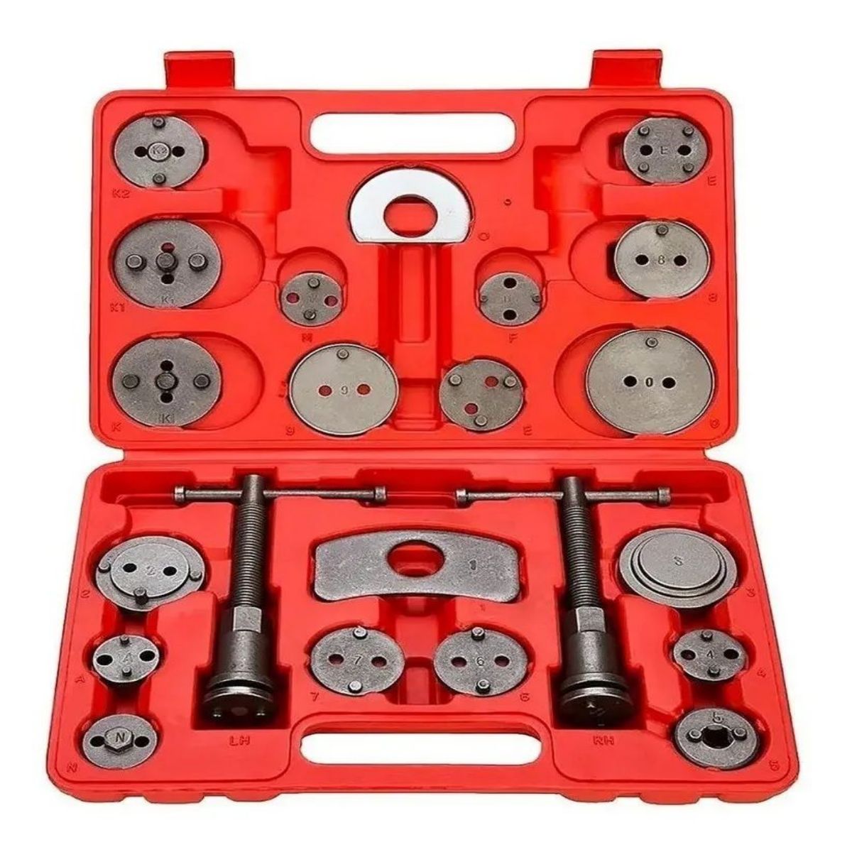 GOXAWEE 22pcs Professional Heavy Duty Disc Brake Piston Caliper Compressor Wind Back Tool for Brake Pad Replacement Reset