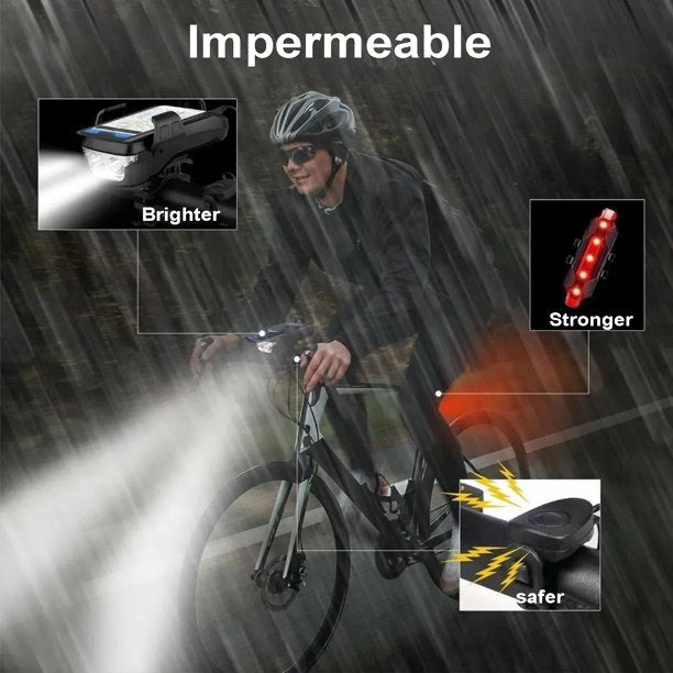 1000LM Bike Light with 4000mA Usb Rechargeable Bicycle Lights