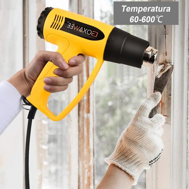 GOXAWEE Heat Gun 2000W 140℉~1112℉ Fast Heating with 4 Nozzles for Crafts