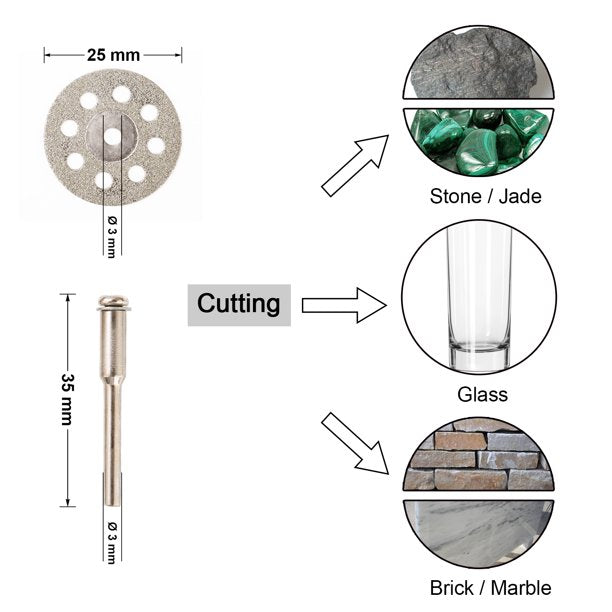 GOXAWEE 53Pcs Cutting Wheel Set