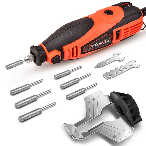 GOXAWEE 14-Piece Power Chainsaw Sharpener Kit 180W