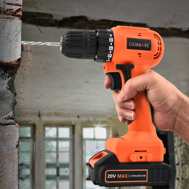 GOXAWEE 20V Cordless Drill Driver with Brushless Motor