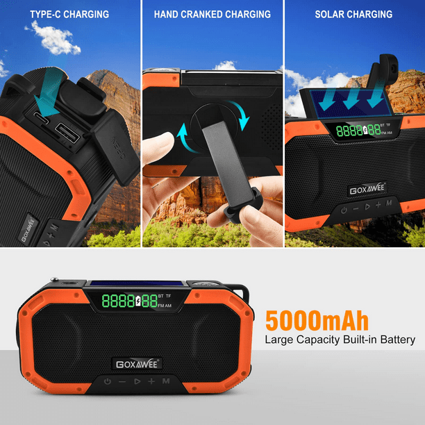 5000mAh GOXAWEE Emergency Weather Radio